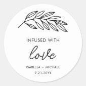 オリーブ油結婚式の引き出物ラベル ラウンドシール (正面)