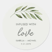 オリーブ油結婚式の引き出物ラベル ラウンドシール (正面)