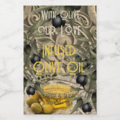 オリーブ油結婚式の引き出物ラベル ワインラベル (シングルラベル)