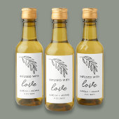 オリーブ油結婚式の引き出物ラベル ワインラベル