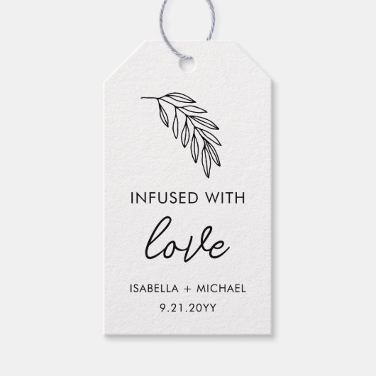 オリーブ油結婚式の引き出物 ギフトタグ (正面)