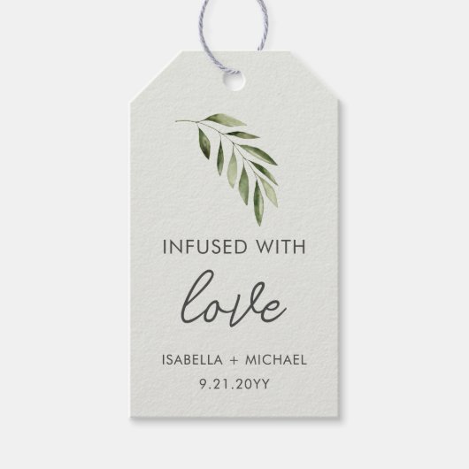 オリーブ油結婚式の引き出物 ギフトタグ (正面)