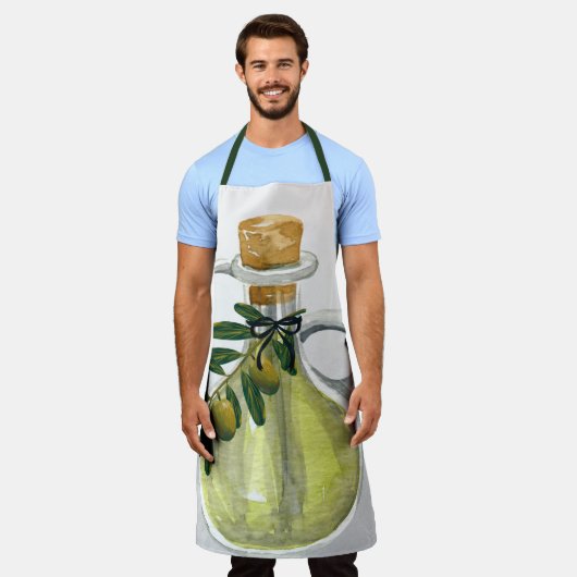 オリーブ油 エプロン (着用した状態)