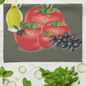 オリーブ油、オリーブ、パンのキッチンハンドタオル キッチンタオル (折り畳み)