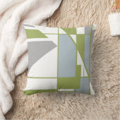 オリーブ灰色の白い幾何学的MCMの外観 クッション (ブランケット)