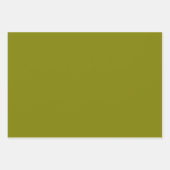 オリーブ無地の色 ラッピングペーパーシート (正面3)