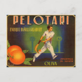 オリーブ用クスペインのレイトラベルプリント付きポストカード ポストカード (正面)