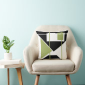 オリーブ白ブラックMCMルック三角形スクエアLInes クッション (椅子)