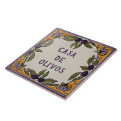 オリーブ素朴カスタムハウスネームプレートプラーク記号 タイル (側面)