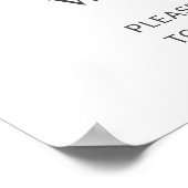 オリーブ素朴グリーンブライダルシャワーサンキューサイン ポスター (角)