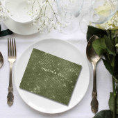 オリーブ素朴セージフェイクラップTwinkle Stars写真 オールインワン招待状