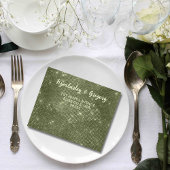 オリーブ素朴セージフェイクラップTwinkle Stars写真 オールインワン招待状