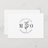 オリーブ素朴ブランチフラットノートカード ノートカード (正面/裏面)