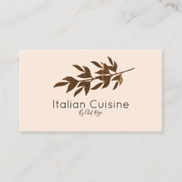 オリーブ素朴ブランチ植物学イタリアン料理人 名刺