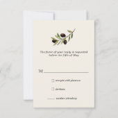 オリーブ素朴ブランチRSVPカード 出欠カード (正面)