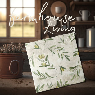 オリーブ素朴ヴィンテージトスカニーニュートラルウォーターの色 タイル