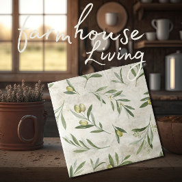 オリーブ素朴ヴィンテージトスカニーニュートラルウォーターの色 タイル