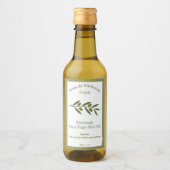 オリーブ素朴油ボトルクラフトラベルシール ワインラベル (正面)
