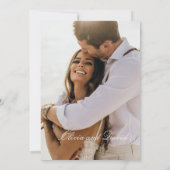 オリーブ素朴結婚の写真台本エレガントな結婚式 招待状 (裏面)