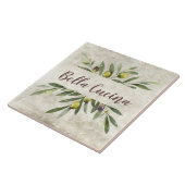 オリーブ素朴&ブランチベラキュチナブラウン タイル (側面)