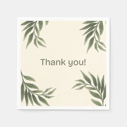 オリーブ結婚のナプキン スタンダードカクテルナプキン (正面)