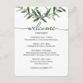 オリーブ結婚の旅程の歓迎 エンクロージャーカード (正面)