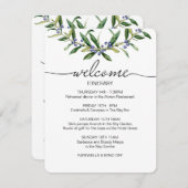 オリーブ結婚の旅程の歓迎 エンクロージャーカード (正面/裏面)