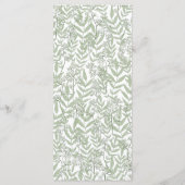 オリーブ結婚グリーンヴィンテージ植物館 メニュー (裏面)