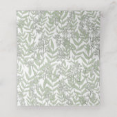 オリーブ結婚グリーンヴィンテージ プレイスカード (内部開封)