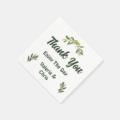 オリーブ結婚グリーン紙ナプキン スタンダードカクテルナプキン (角)