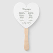 オリーブ結婚グリーン脚本の式ハート ハンドファン (裏面)