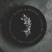 オリーブ結婚ブランチのカップル名差出人住所 ラウンドシール