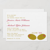オリーブ結婚ユーズ 招待状 (正面/裏面)