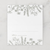 オリーブ結婚ワイルドフラワーの座席表 プレイスカード (外部開封)