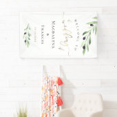 オリーブ結婚枝の歓迎サイン 横断幕 (インサイチュ)