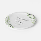 オリーブ結婚枝紙プレート ペーパープレート (アングル)