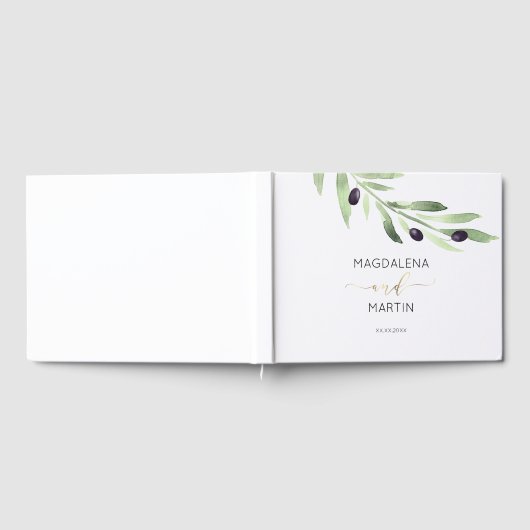 オリーブ結婚枝 ゲストブック (全面)