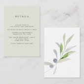 オリーブ絵を描結婚ス詳細アコモデーション エンクロージャーカード (正面/裏面)
