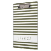 オリーブ緑と白ストライプののパターン名 クリップボード (左)