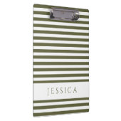 オリーブ緑と白ストライプののパターン名 クリップボード (右)
