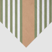 オリーブ緑と白5色のタンストライプ付きパターン 薄葉紙 (詳細)