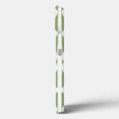 オリーブ緑のスクロールワークパターンケースメイトiPhone ca Case-Mate iPhoneケース (裏面 / 左)