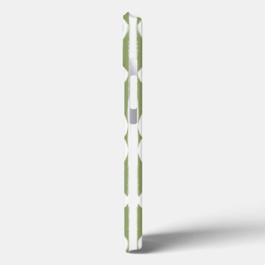 オリーブ緑のスクロールワークパターンケースメイトiPhone ca Case-Mate iPhoneケース (裏面 / 左)