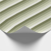 オリーブ緑の影のストライプ ラッピングペーパー (角)