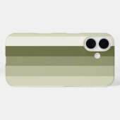 オリーブ緑の影のストライプ Case-Mate iPhoneケース (裏面 (横))