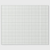 オリーブ緑の窓ガラスのチェック ラッピングペーパー (フラット)