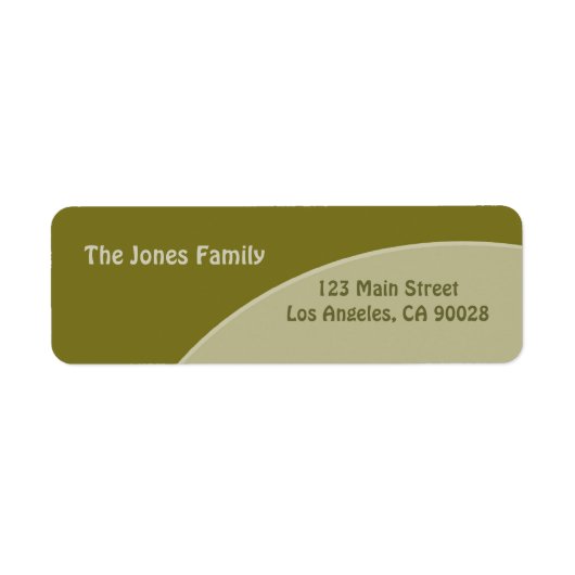 オリーブ緑の赤い丸 ラベル (正面)