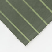 オリーブ緑ピンストライプ フリースブランケット (角)
