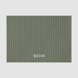 オリーブ緑ピンストライプ 薄葉紙