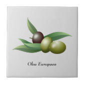 オリーブ緑葉 タイル (正面)